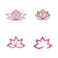 beauty lotus flower vector icon