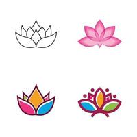 beauty lotus flower vector icon