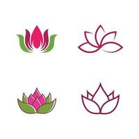 beauty lotus flower vector icon