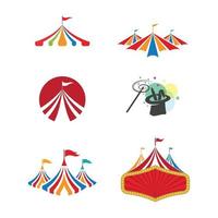 diseño de ilustración de vector de circo