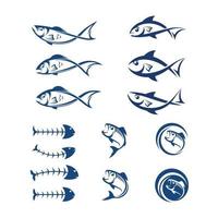 plantilla de logotipo de pescado vector