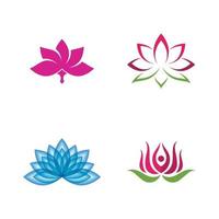 beauty lotus flower vector icon