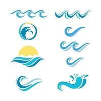 Water wave icon vector design