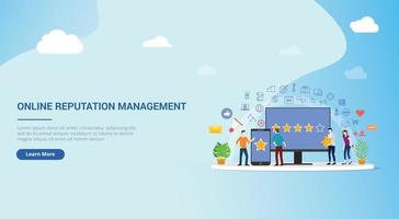 website design page template landing ui online reputation management vector