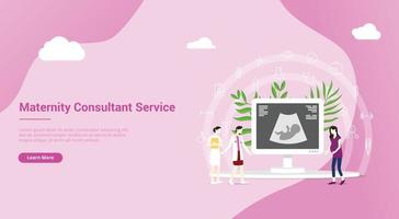 maternity or pregnancy concept for website landing