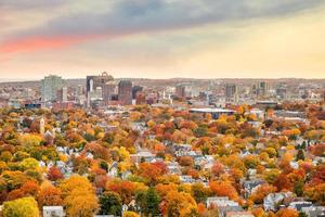 El centro de New Haven desde East Rock Park foto