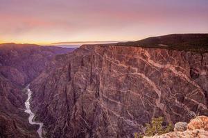 Black Canyon of Gunnison National Park landscapes at sunrise photo