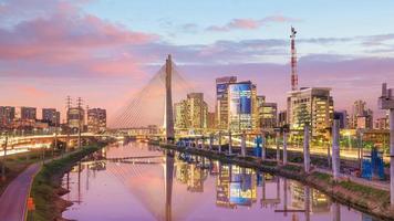 Octavio Frias de Oliveira Bridge in Sao Paulo Brazil photo