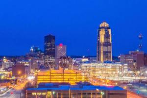 Des Moines Iowa skyline in USA photo