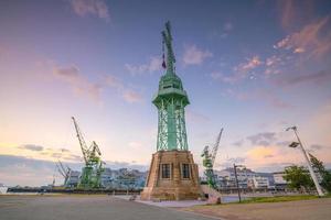 Skyline and Port of Kobe in Japan photo