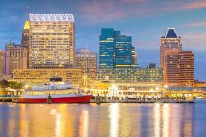 Baltimore city downtown skyline USA photo