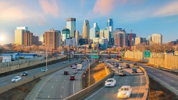 Minneapolis city downtown skyline USA photo