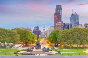 Cityscape of downtown skyline Philadelphia in Pennsylvania photo