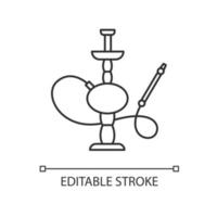 Hookah pixel perfect linear icon vector