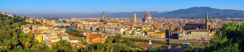 Vista del horizonte de Florencia desde la vista superior foto