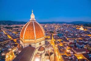 Vista del horizonte de Florencia desde la vista superior foto