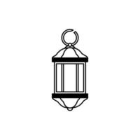 lantern light hanging isolated icon vector