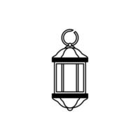 lantern light hanging isolated icon vector