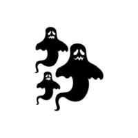 halloween mysterious ghosts isolated icon vector