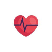 heart rate pulse isolated icon vector