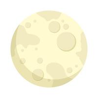 luna llena brillante icono aislado vector