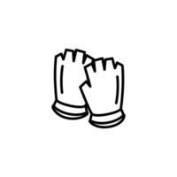 fingerless glove sport line style icon vector