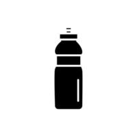 silhouette of bottle water plastic isolated icon vector