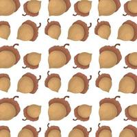 pattern of autumn nuts season vector