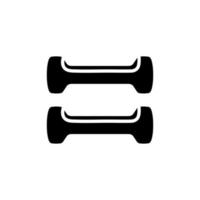 silhouette of dumbbell equipment gym isolated icon vector