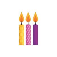 Isolated party candles vector design