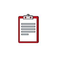 clipboard with paper document isolated icon vector