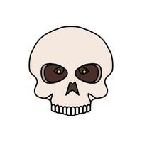 cráneo muerto halloween icono aislado vector