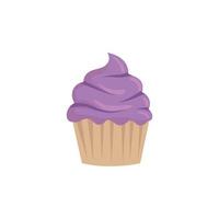 diseño de vector de postre cupcake aislado