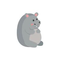 Isolated hippo cartoon vector design