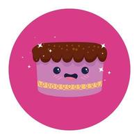 Happy birthday cake cartoon vector design