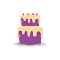 Happy birthday cake vector design