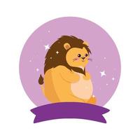 Isolated lion cartoon vector design