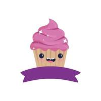 Isolated cupcake dessert cartoon vector design