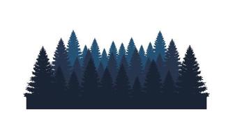 set pine trees plant isolated icon vector