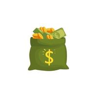 money bag cash isolated icon vector