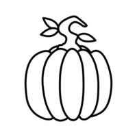 calabaza, vegetal, fresco, aislado, icono vector