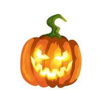 calabaza de halloween, tradicional, aislado, icono vector