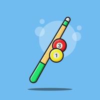 Billiard vector cartoon icon illustration