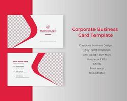 vector de tarjeta de identificación de identidad empresarial corporativa creativa de color degradado