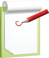 note and pen vector design