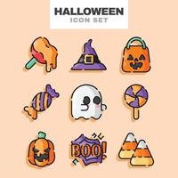 conjunto de iconos de halloween vector