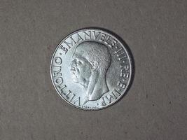 Old Italian Lira with Vittorio Emanuele III King photo