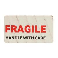 Fragile sign isolated over white photo