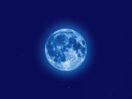 Full moon seen with telescope, starry sky photo