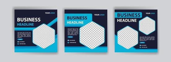 Social media post banner template for your business. vector